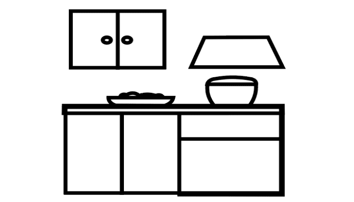 厨房家具怎么画简笔画图片