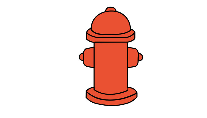 消防栓怎么画简单图片