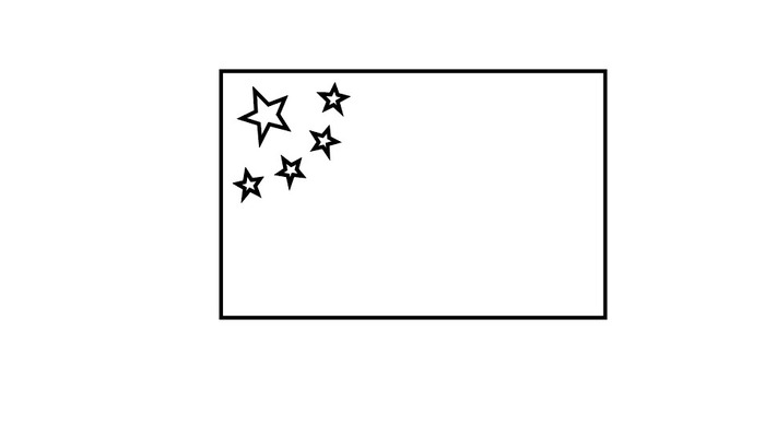 国旗的简笔画小班图片