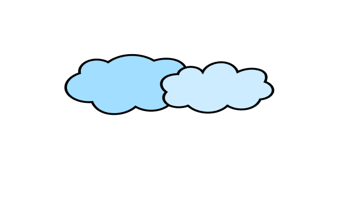 云的简笔画彩色图片