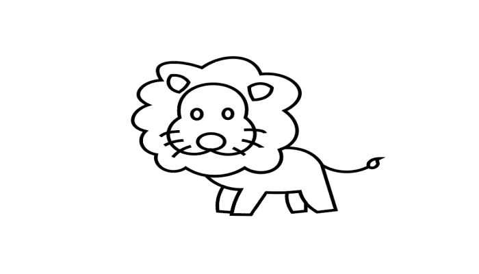 马达加斯加狮子简笔画图片