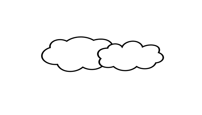 软绵绵的云儿童简笔画图片