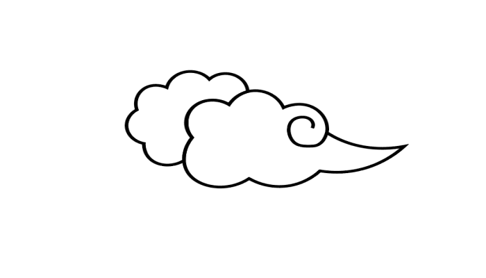 仙气云朵的简笔画图片