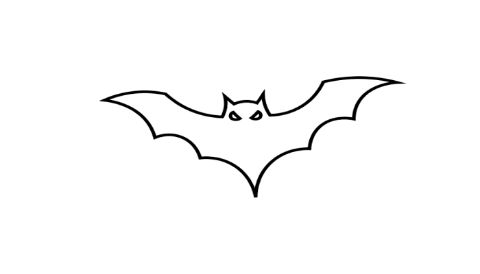 蝙蝠简笔画恐怖可怕图片