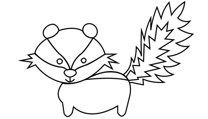 臭鼬的简单画法图片