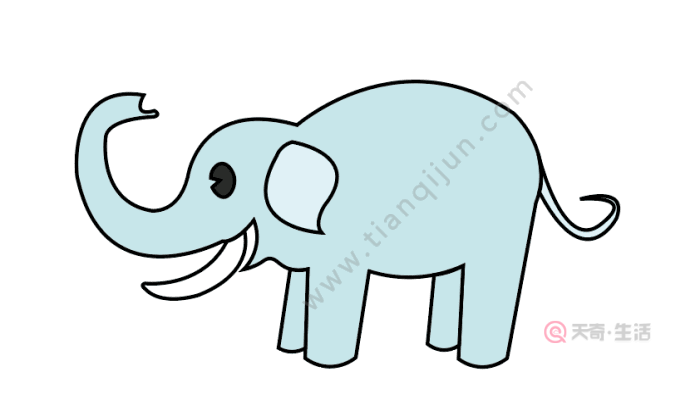 大象的嘴巴简笔画图片