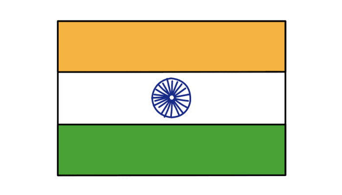 印度国旗的画法图片