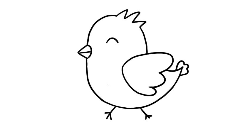 小鸡的简笔画简单图片