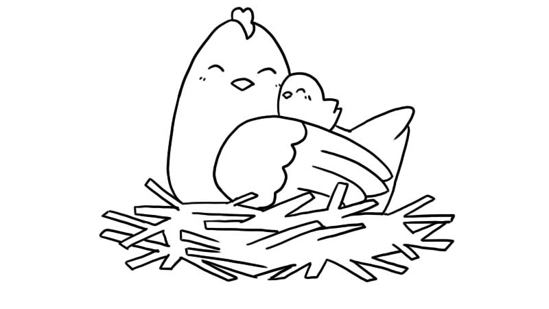 母鸡和小鸡简笔画 母鸡和小鸡简笔画怎么画