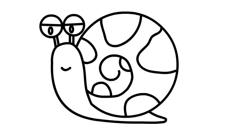 蜗牛简笔画 蜗牛简笔画的画法