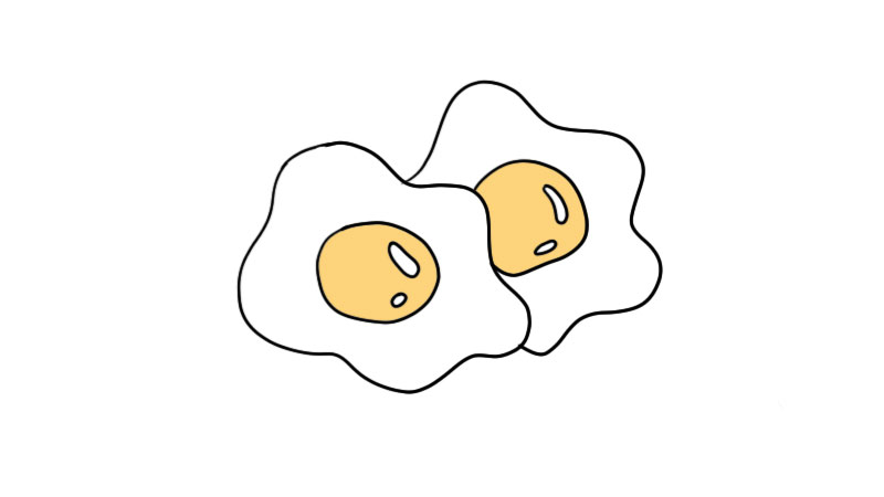鸡蛋简笔画彩色 卡通图片