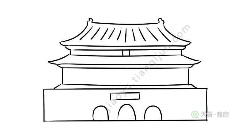 中国世界遗产简笔画图片
