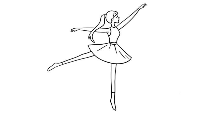 舞蹈家简笔画简单图片