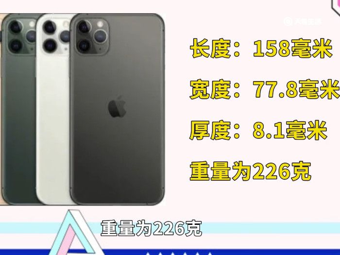 iphone11promax手机尺寸为,158毫米×778毫米×8