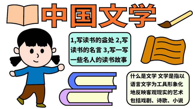 关于文学的手抄报 关于文学的手抄报怎么画