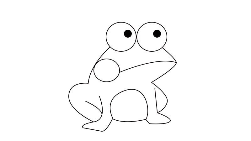 青蛙简笔画幼儿园图片