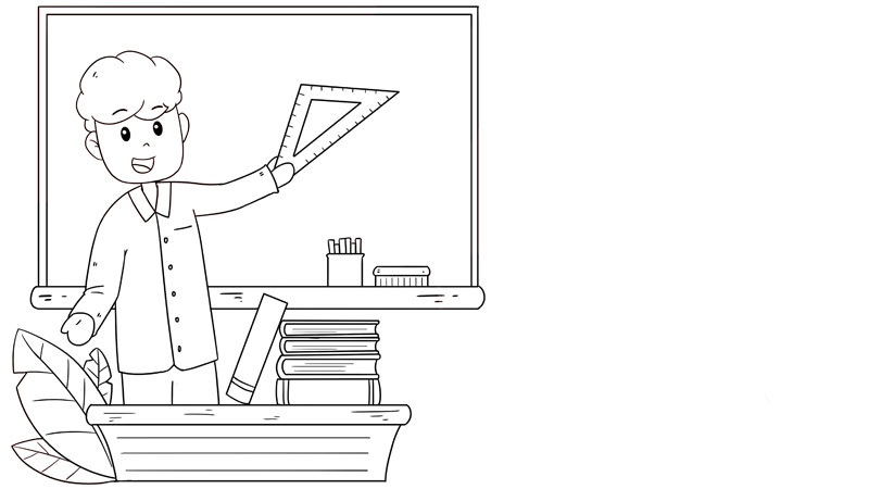 男数学老师简笔画图片