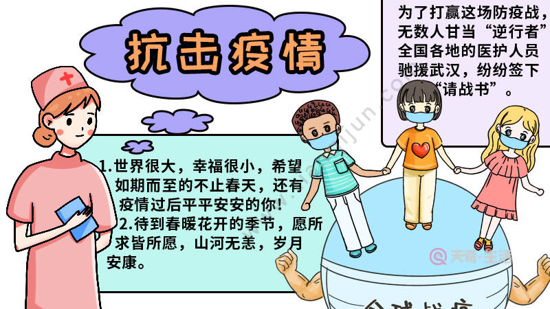 关于疫情的手抄报图片小学 关于疫情的手抄报怎么画