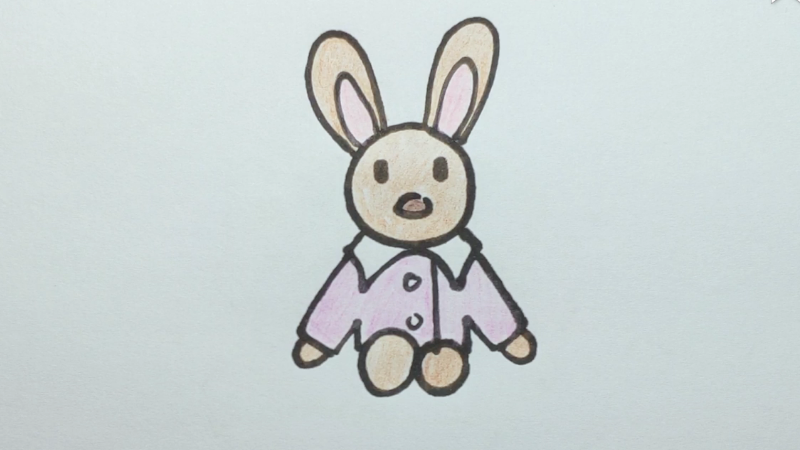 小兔玩偶简笔画图片