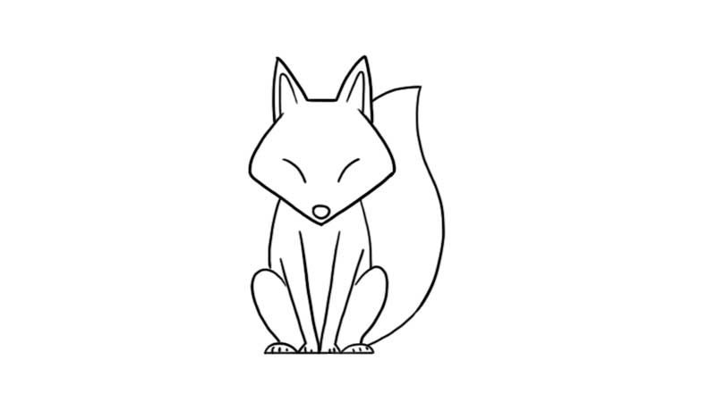 狐狸的画法简笔画图片