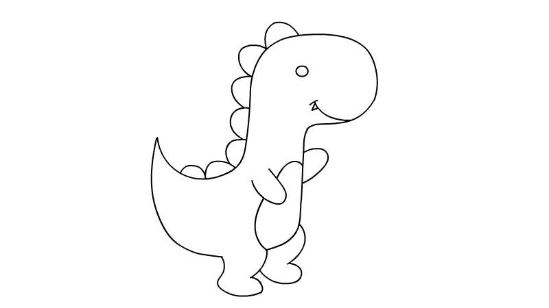 恐龙的样子 简笔画图片