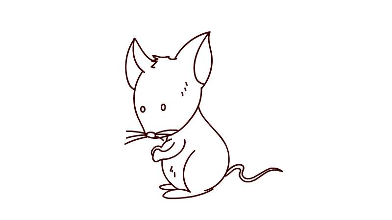 可爱的老鼠简笔画图片
