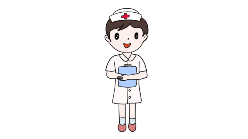 护士简笔画颜色q版图片