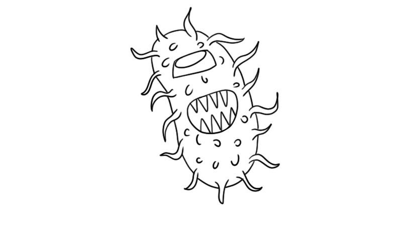 简笔画病毒细胞图片