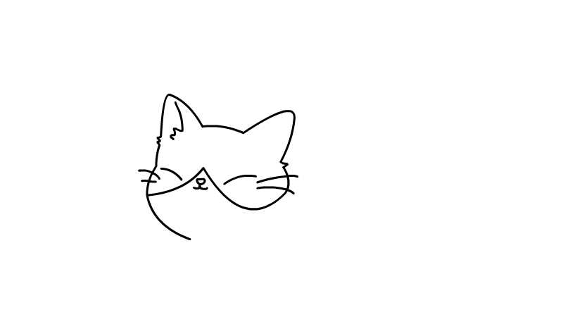 猫头怎么画简笔画图片