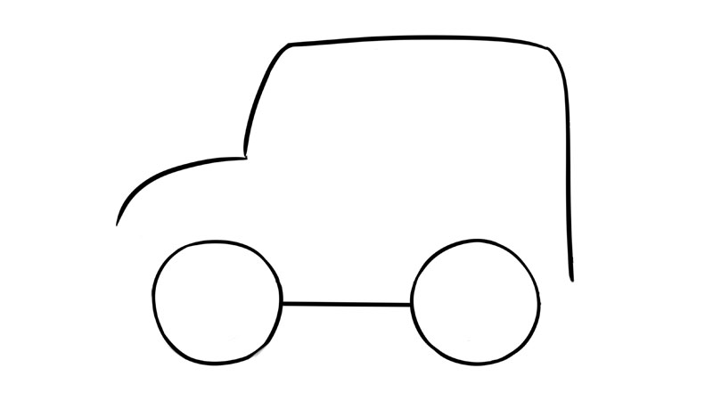 汽车的简画笔法图片