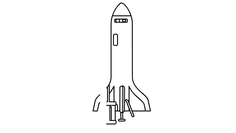 天宫火箭简笔画图片