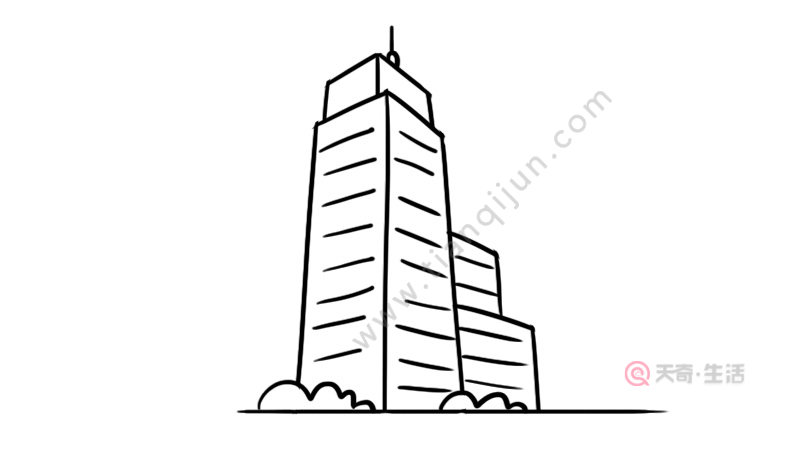 高楼大厦立体简笔画图片