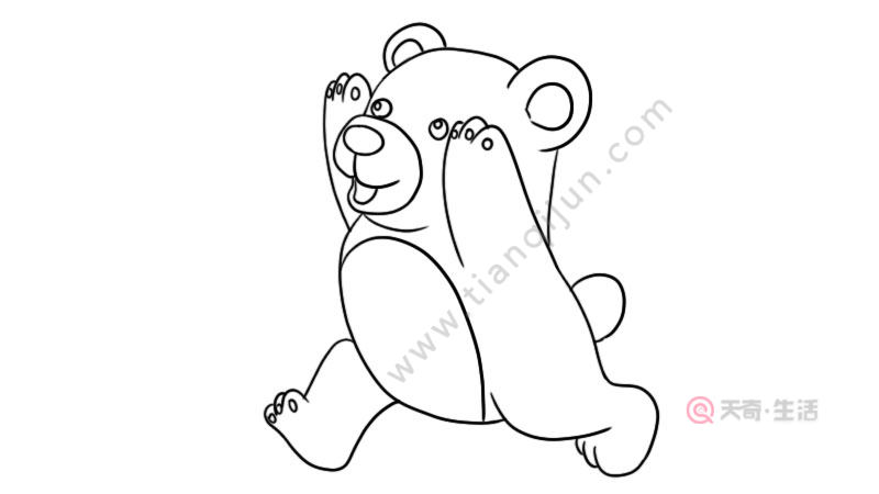 熊的脚简笔画图片