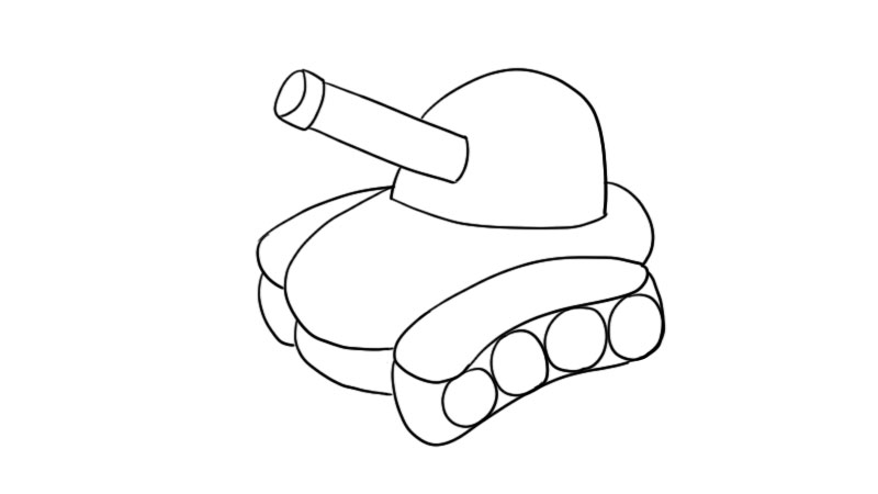 装甲车画法小学生绘画图片