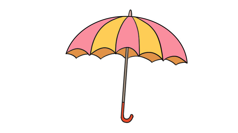 雨伞伞面简笔画图片