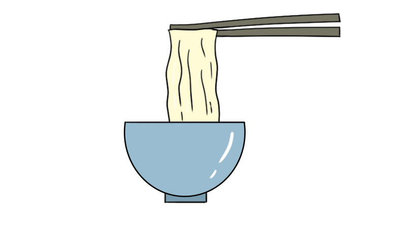 面条简笔画 一双筷子图片