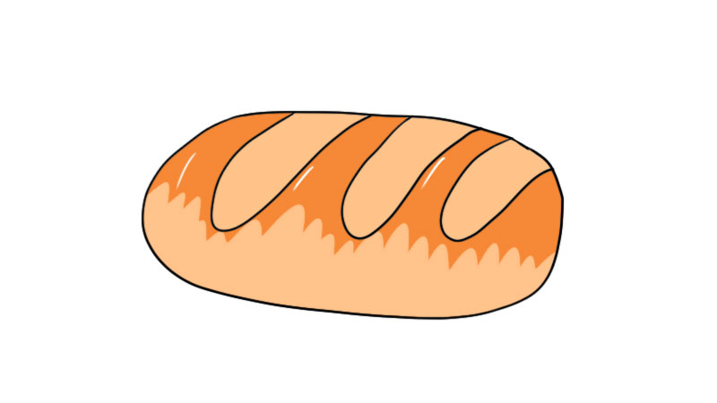 面包简笔画法图片