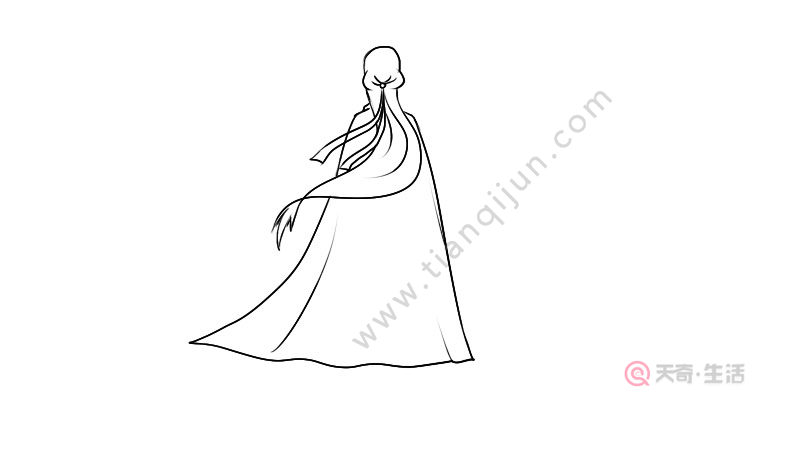古风女孩背影简笔画怎么画古风女孩背影简笔画教程