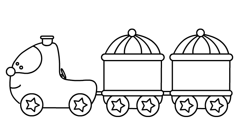 玩具火车简笔画简单图片