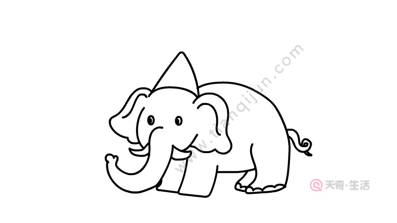 大象的爪子怎么画图片