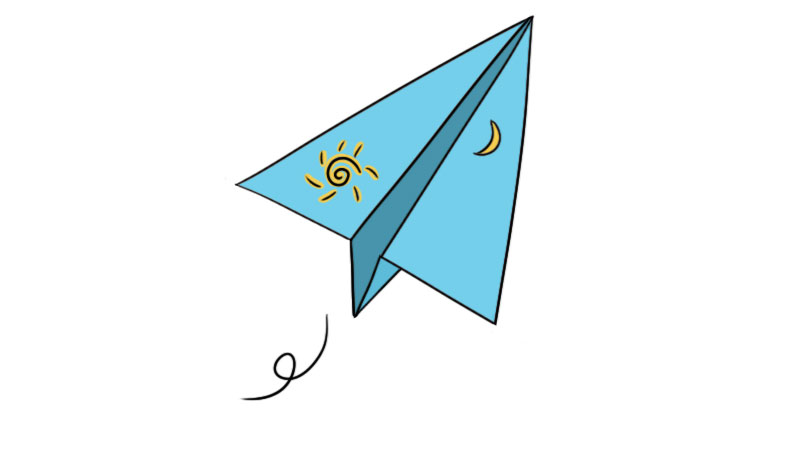 儿童节纸飞机简笔画步骤 儿童节纸飞机简笔画画法