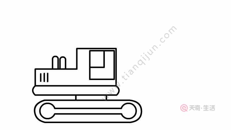 挖機簡筆畫的畫法 挖機簡筆畫的步驟