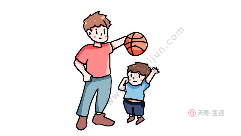 爸爸打篮球怎么画图片