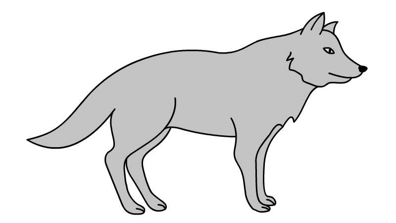 狼的简笔画法图片