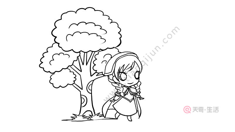 森林狂欢节简笔画画法 森林狂欢节简笔画步骤