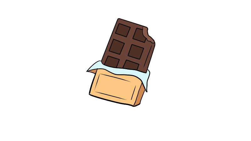 chocolate简笔画图片