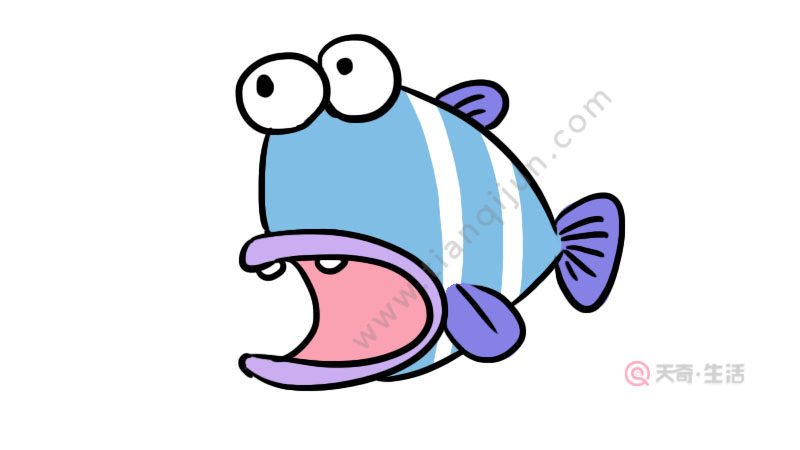 变异的鱼简笔画图片