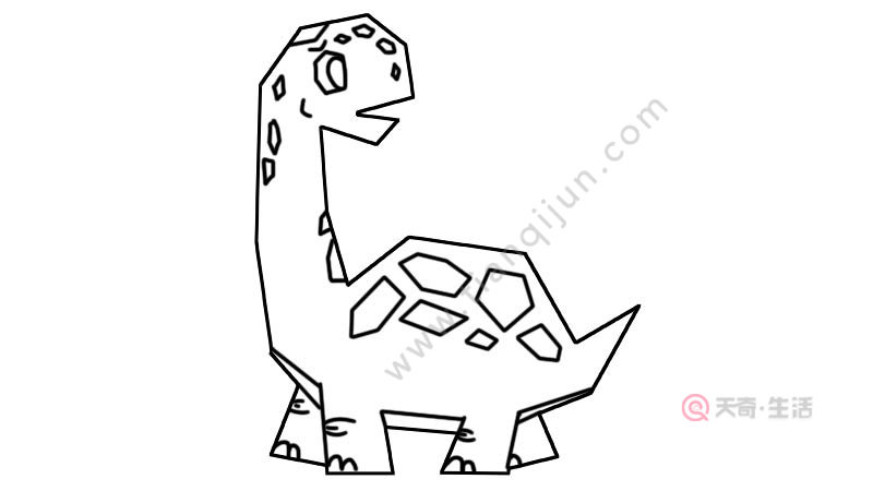 万龙恐龙简笔画 可爱图片