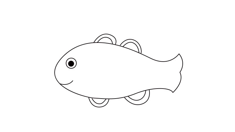 简笔画各种各样的鱼图片
