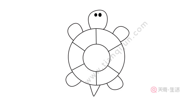玳瑁海龟简笔画图片